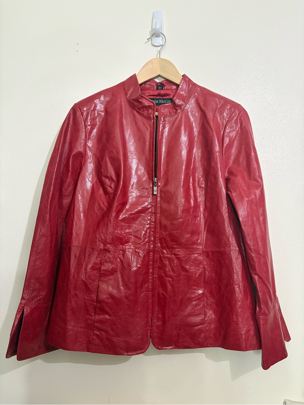 Pamela McCoy Y2K Red Leather Jacket in Large
